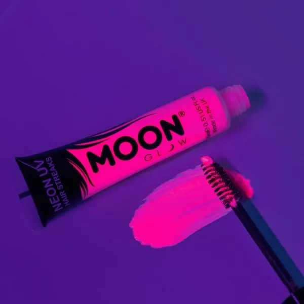 Haarsträhne unter UV-Licht